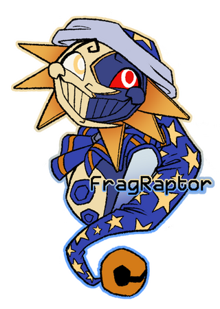 A simple flat bust of Eclipse from my AU FNAF story