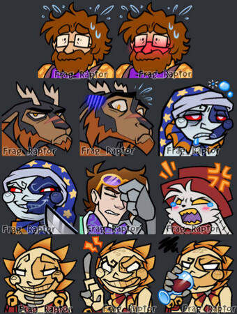 Misc Emotes of various original and fan made characters