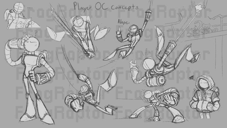 Additional concept art for redesigning &quot;The Player&quot; character from Poppy Playtime