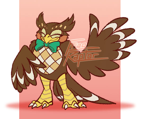 Redesign of Blathers from Animal Crossing as a Sonic character