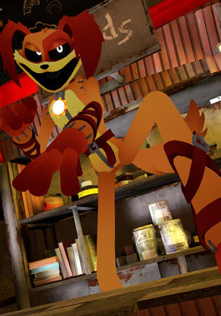 3D Model (VRChat Avatar) of my redesign of Dogday from Poppy Playtime