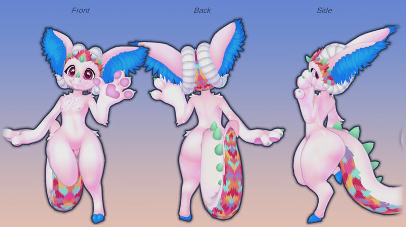 Commission of an original furry character (VRChat Avatar)